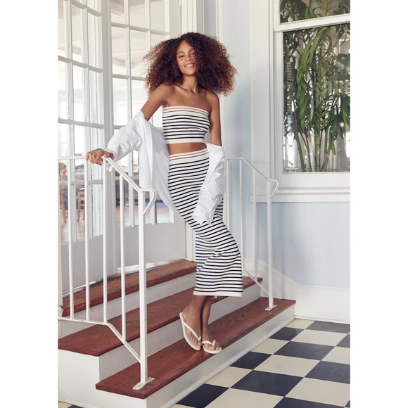 Kule Dee Knit Skirt in Navy Stripe SZ XS - Picture 2 of 5